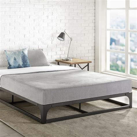 metal and fabric platform frame|solid metal platform bed frame.